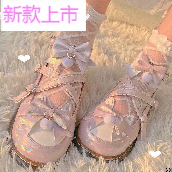 百搭学生蝴蝶结小皮鞋女圆头可爱JK制服单鞋少女日系Lolita学院风