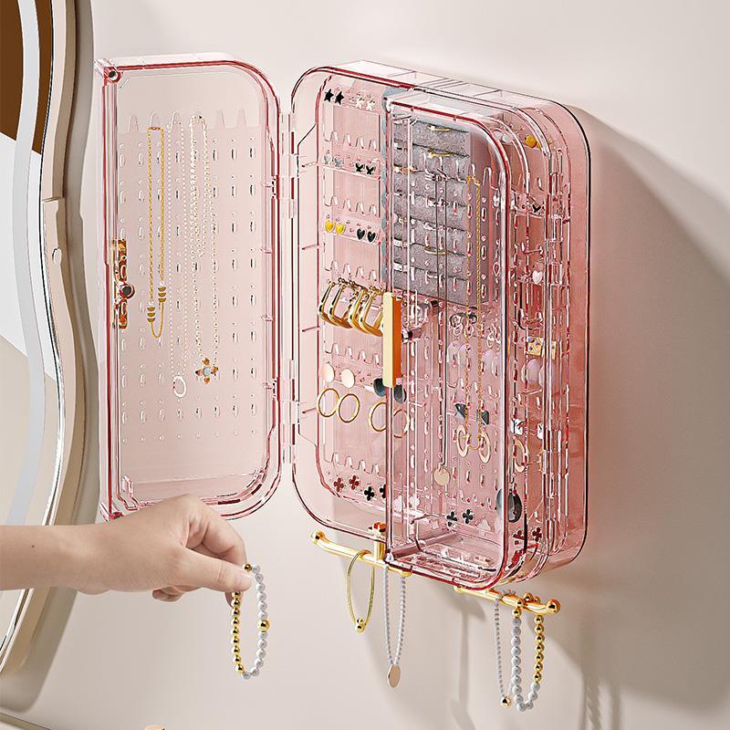 首饰收纳盒大容量壁挂式耳环