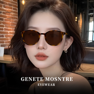 大牌茶色墨镜女款2025新款适合方圆脸偏光太阳眼镜近视可配带度数