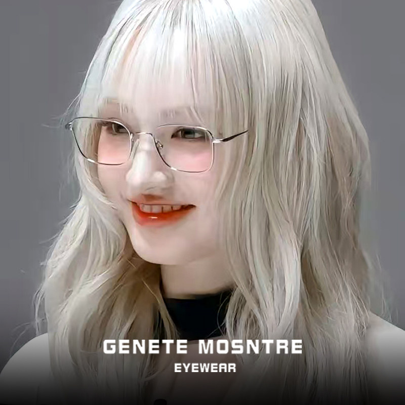gm设计师款超轻纯钛眼镜女配近视