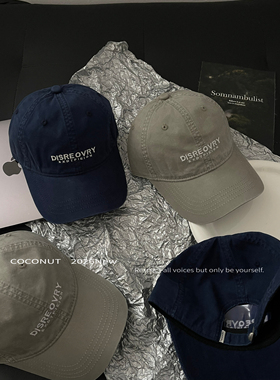 COCONUT 2026春夏新款韩版字母刺绣棒球帽男女显脸小软顶鸭舌帽新