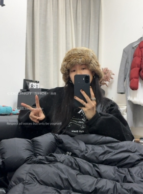 COCONUT高品质秋冬ins氛围感网兔毛毛绒盆帽雪地出游保暖毛织桶帽