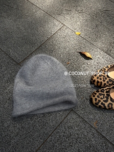 Coconut 软糯亲肤冷帽～显脸小高品兔羊混纺针织帽保暖堆堆帽