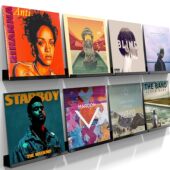 亚克力黑胶唱片架免打孔挂墙式 CD专辑亚克力展示架LP收纳置物支架