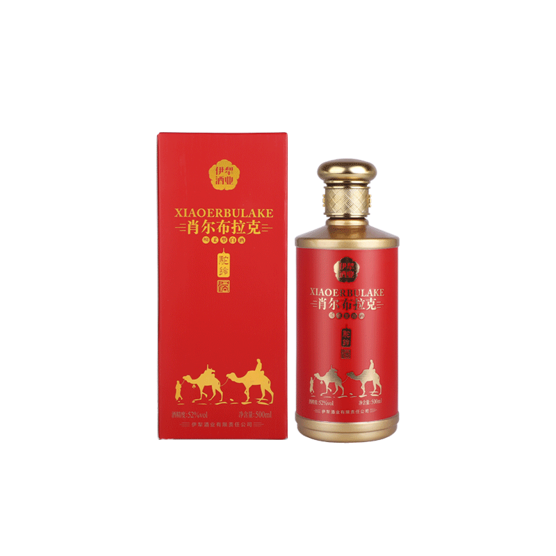 新疆伊犁酒业肖尔布拉克驼铃酒52度白酒500mL绵柔型粮食口粮酒水