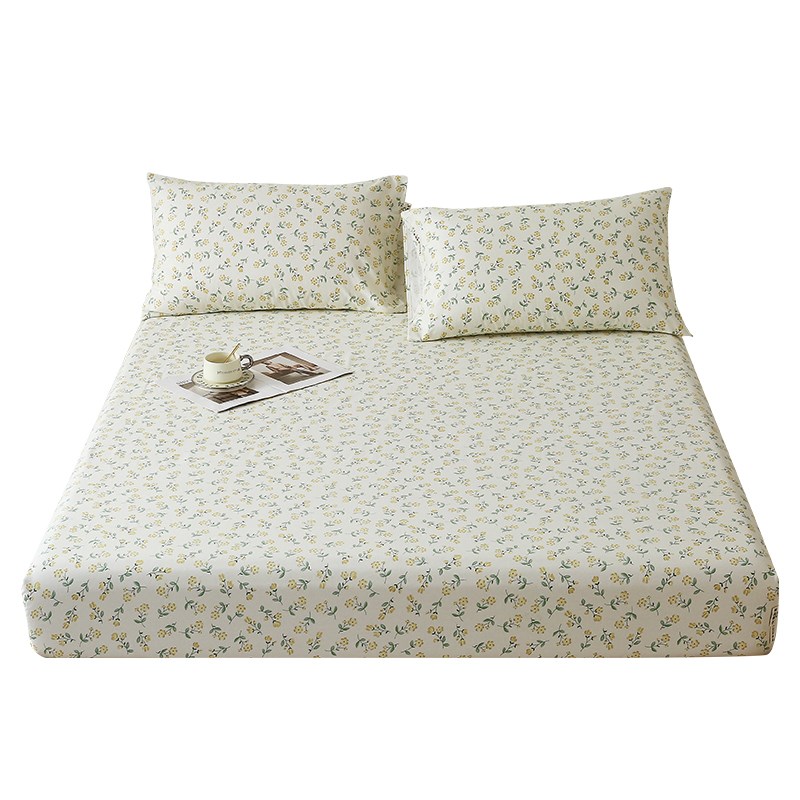 纯棉床笠单件加厚全棉磨毛床罩冬款席梦思床垫保护罩防滑床单套罩