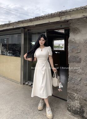 黑泽玄七2024夏季新r款胖mm大码显瘦新中式小众气质长短连衣裙女