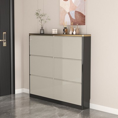 轻奢翻斗鞋柜入户超薄18cmz窄家用门口简约现代新款玄关柜小户型