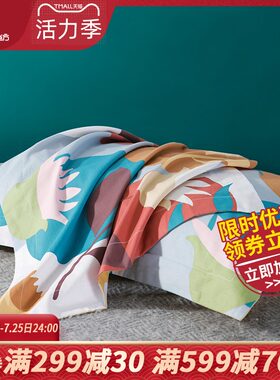 民光全棉枕套夏季纯棉100枕头B套子枕芯外套单人一对装家用枕套