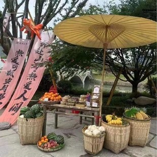 超大油纸伞庭院防雨防晒实用沙滩阳台露天院子遮阳抗风舞蹈道厂家