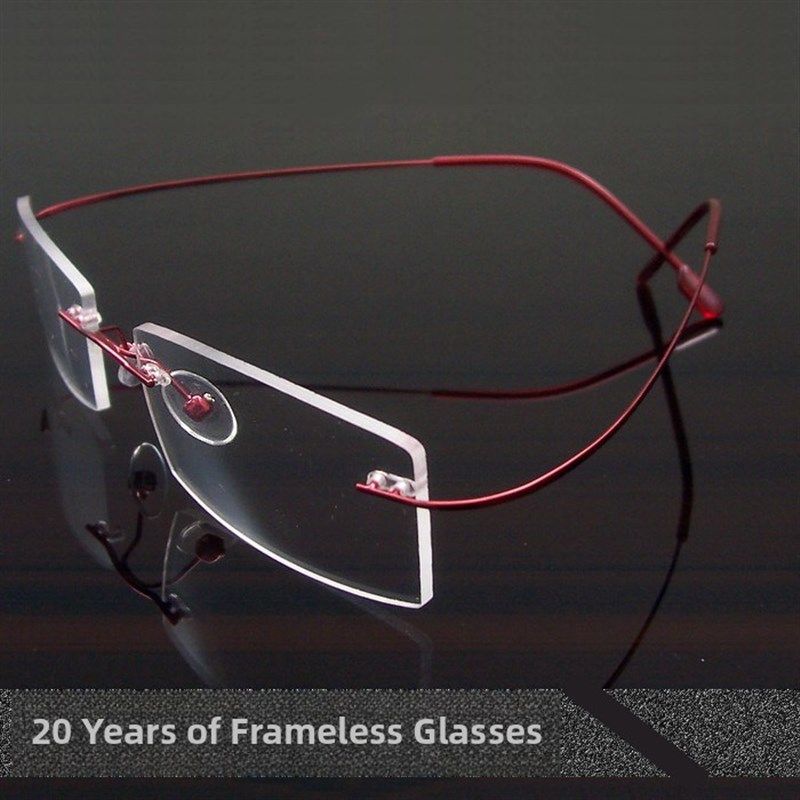 免螺丝记忆无框男女近视镜架,超轻,简约优雅,16岁眼镜店