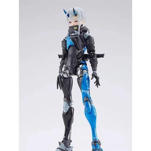 国产动漫千值练少女发动机蓝色灰色全身关节可动机娘模型手办摆件