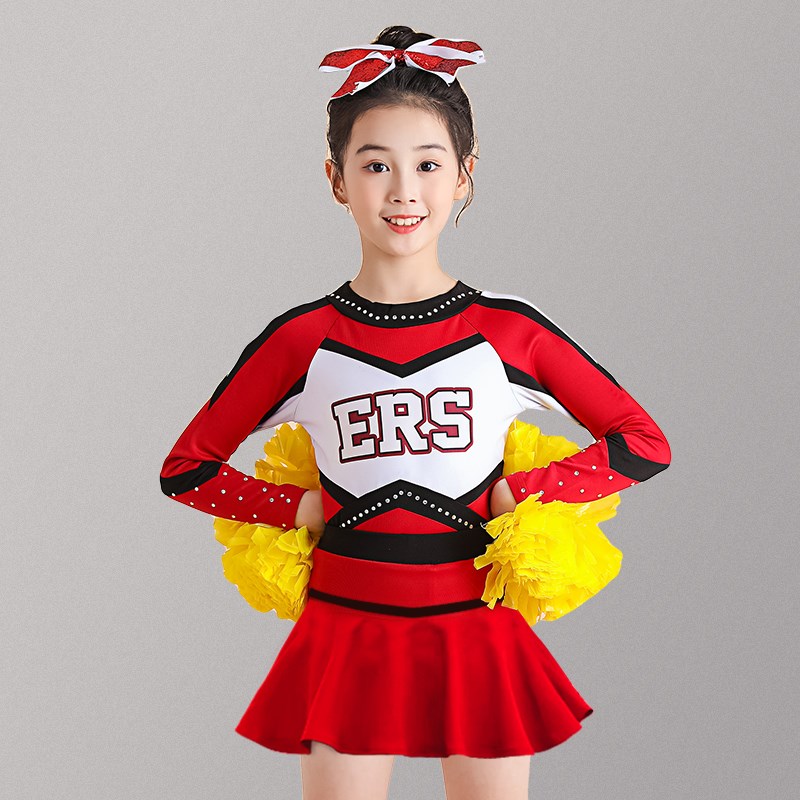 花球啦啦操比赛服儿童p啦啦队演出服中小学生运动会开幕式团体服