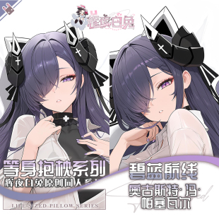 辉夜白兔原创奥古斯特碧蓝航线二次元游戏周边等身定制抱枕套