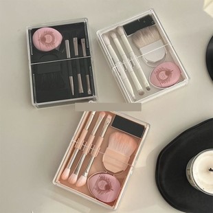 便携小套双头化妆刷套装眼影刷全套定妆散粉迷你旅行装彩妆刷工具