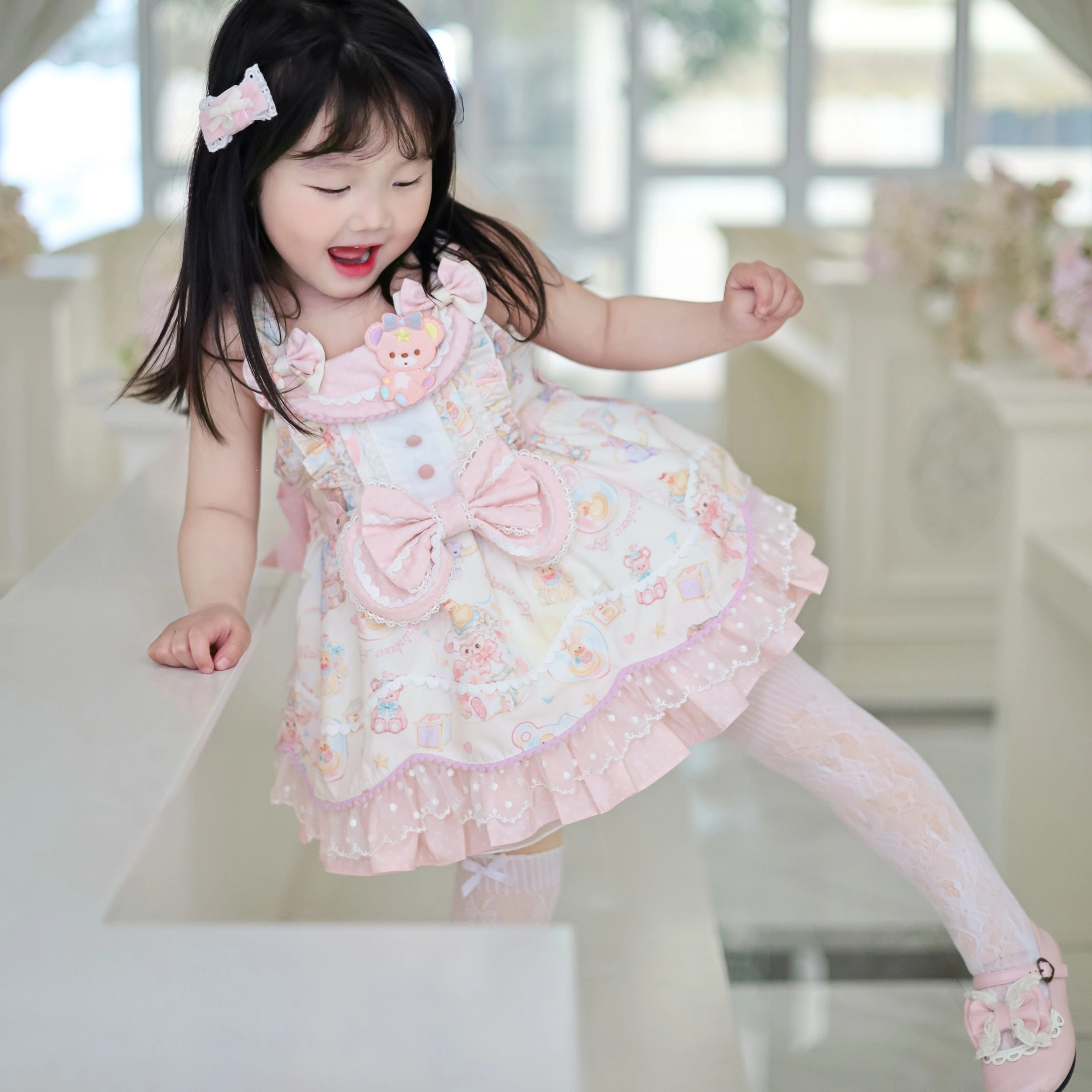 妮拉兔2025新款原创Lolita女童连衣裙春夏甜心公主裙生日裙表演裙