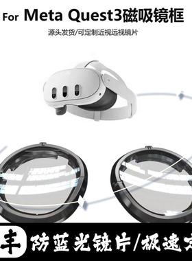 MetaQuest3近视眼镜磁吸VR配件OculusQuest3镜片非球面防蓝光定制