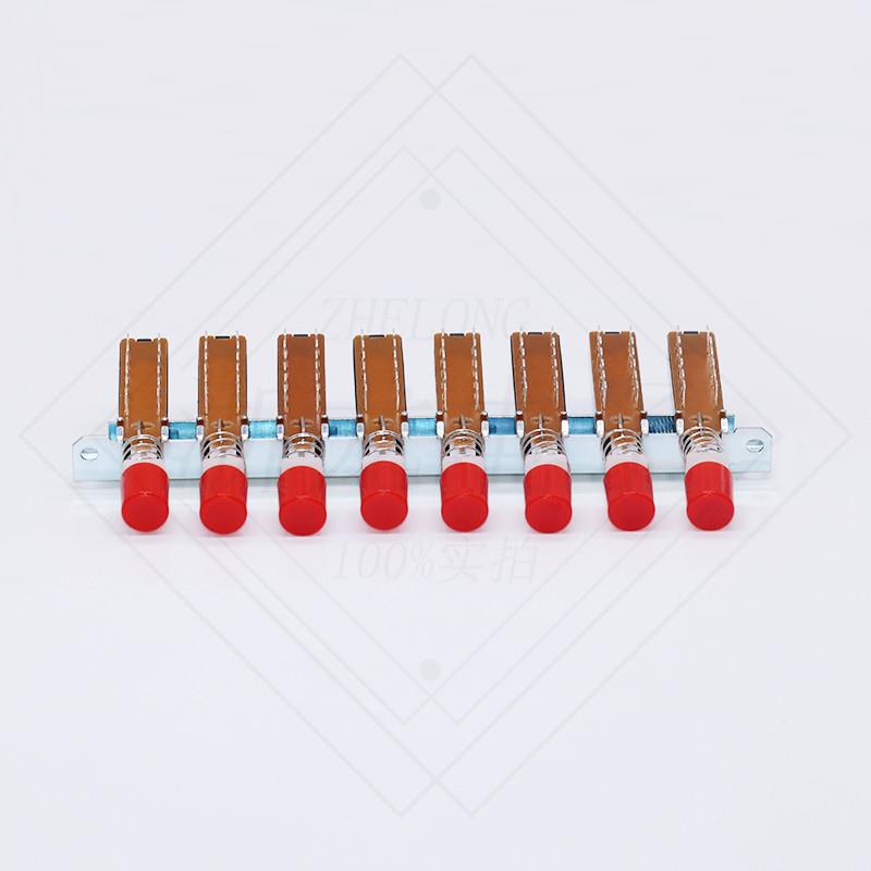 高品质 PBS-42H18-8按键/琴键开关8联12脚带锁互锁有支架/孔KAN2H