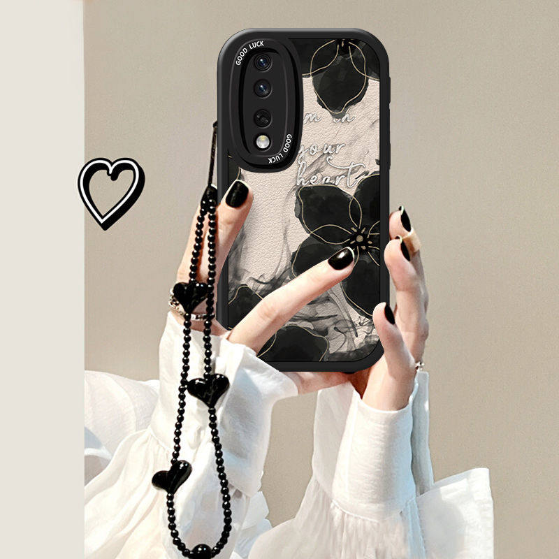 荣耀90硅胶水墨花手机壳