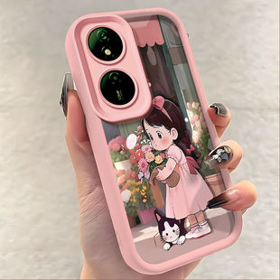 适用荣耀畅玩50plus手机壳华为CLK一AN00新款 硅胶软套honor镜头全包防摔CLKAN五十puls卡通玩畅anoo可爱潮女