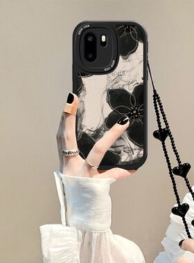 适用一加Ace6手机壳PLQ110新款1加Ace6软硅胶保护套OPPO镜头全包防摔plq110网红潮女oppoace简约中国风水墨花