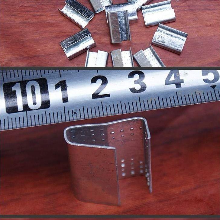 塑钢带打包扣PET塑料带打包扣半开口铁皮扣1608塑钢镀锌扣捆绑带