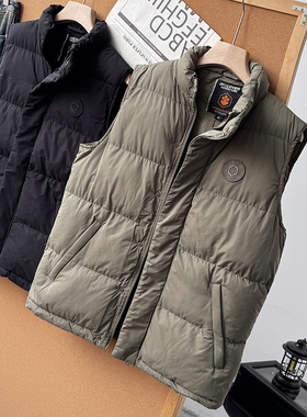 秋冬新款男士高端防风保暖立领加厚棉马甲背心潮50321
