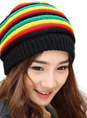 Beanie Rasta Reggae Cap Hiphop Winter Oversized Knitted Hat