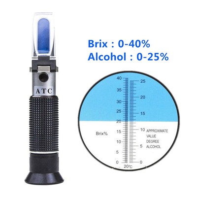 Handheld Grape refractometer for wine 0-25% Spirits Tester A