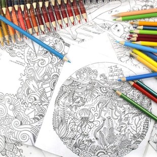 Crayons Coloured Pencils Coloring-Book Artists Ideal 120 And