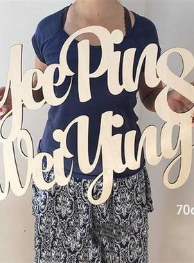 Free shipping 1pcs Personalized wood custom name Engaged p