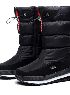 Women snow boots platform winter boots thick plush waterproo