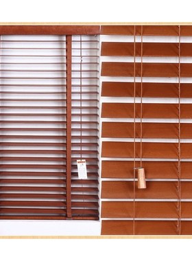 35mm Slats  Width Wooden Blinds Basswood Material With Diffe