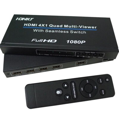 HDMI 4x1 Switch Quad Multi Viewer Splitter Ultra with Seamle