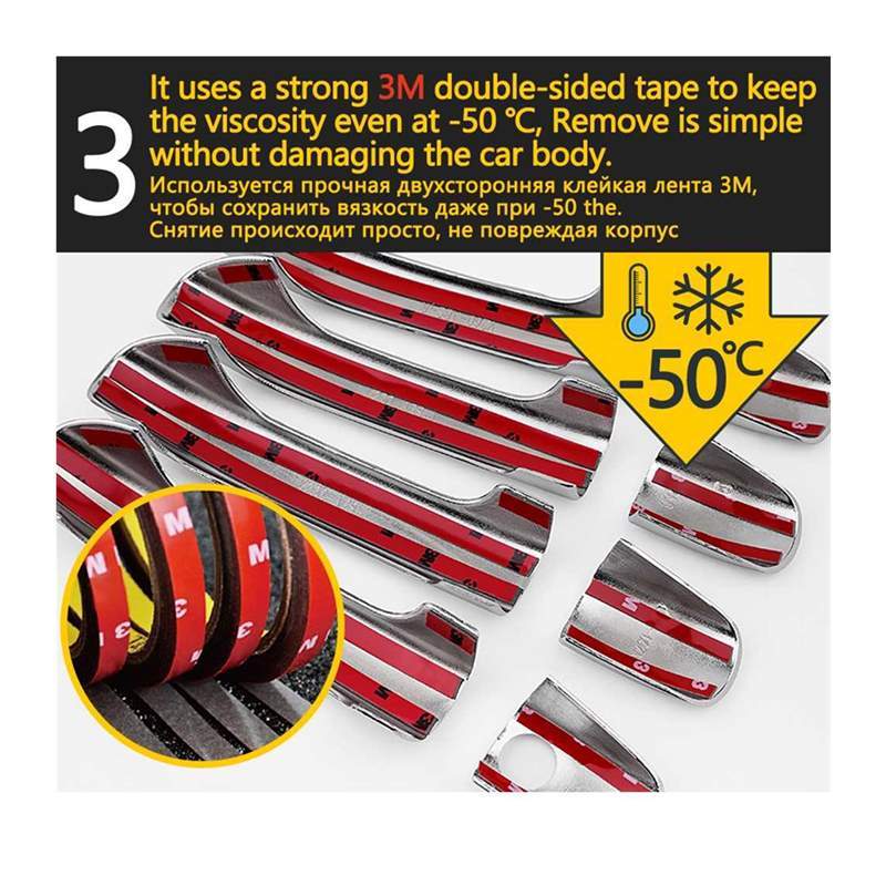 for Peugeot Expert Tepee 2007~2016 Chrome Door Handle Cover