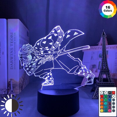 Acrylic Led Night Light Anime Demon Slayer Agatsuma Zenitsu