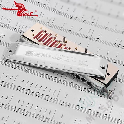 SWAN Harmonica Senior 12 Hole 48 Tones Chromatic Harmonica S