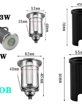 10PCS LED Underground light 1W 3W 5W COB Floor Lamp Outdoor