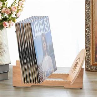 Vinyl Record Stand Bamboo Vinyl Record Storage Holder