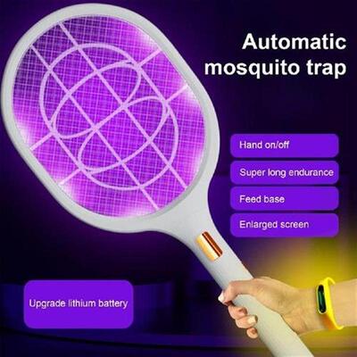 Electric Mosquito Swatter 6 UV Light Fly Racket Trap USB