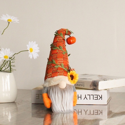 Fall Gnome Pumpkin Sunflower Swedish Nisse Tomte Elf Dwarf
