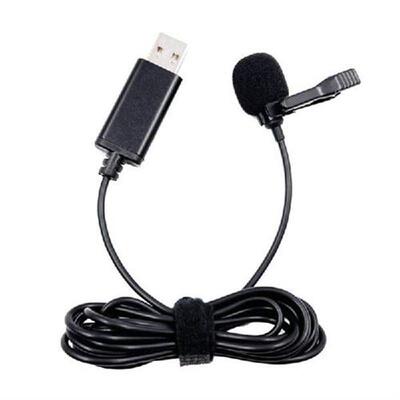 Portable USB Mini Microphone 1.5-6m Lapel Lavalier Mic