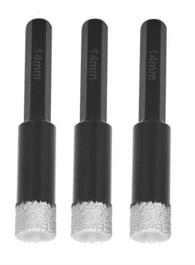 broca madeira 3Pcs Vaccum Brazed Diamonds Dry Tile Drill Bit