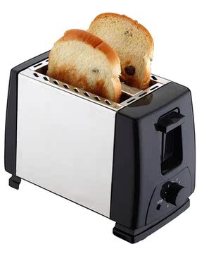 Bread-Baking-Machine Bread-Toaster 2-Slices Stainless-Steel