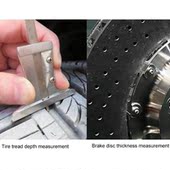 Tread Depth Brake Aluminum Gauge Tire Disc Tyre 60mm Met