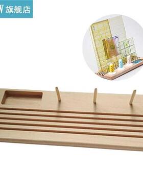 Wooden Ruler Rack With Spool Holder Ruler Spools Tacks Organ