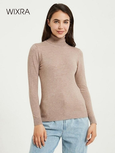 Wixra Knitting Sweater and Jumper Turtleneck Tops Pullovers