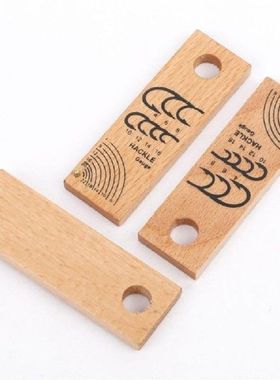 Portable Wooden Fly Tying Hackle Measuring Gauge Tool