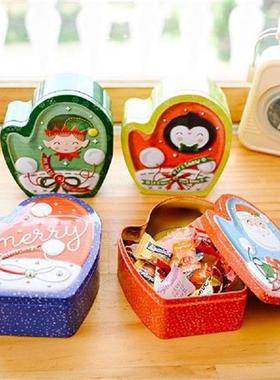 Christmas Tin Gift Box Metal Cookie Box Candy Storage