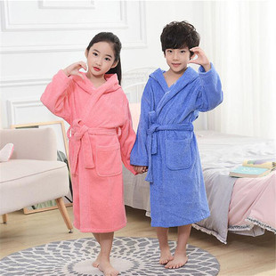 38 Design Cotton Kids Hooded Bathrobe For Girl Sleepwear Rob